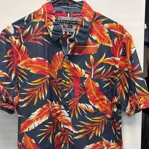 English Laundry Vibrant Leaf Print Shirt